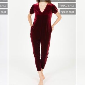 Brand new Smash and Tess maroon velvet romper